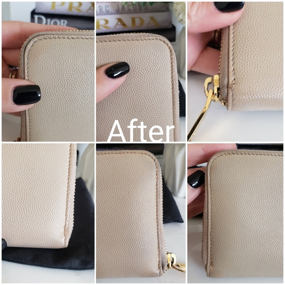 Authentic Pre-owned Yves Saint Laurent Grain De Poudre Zip Around Long Wallet - Picture 13 of 16